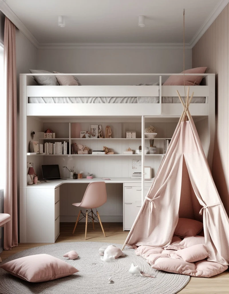 детская с двухъярусной кроватью