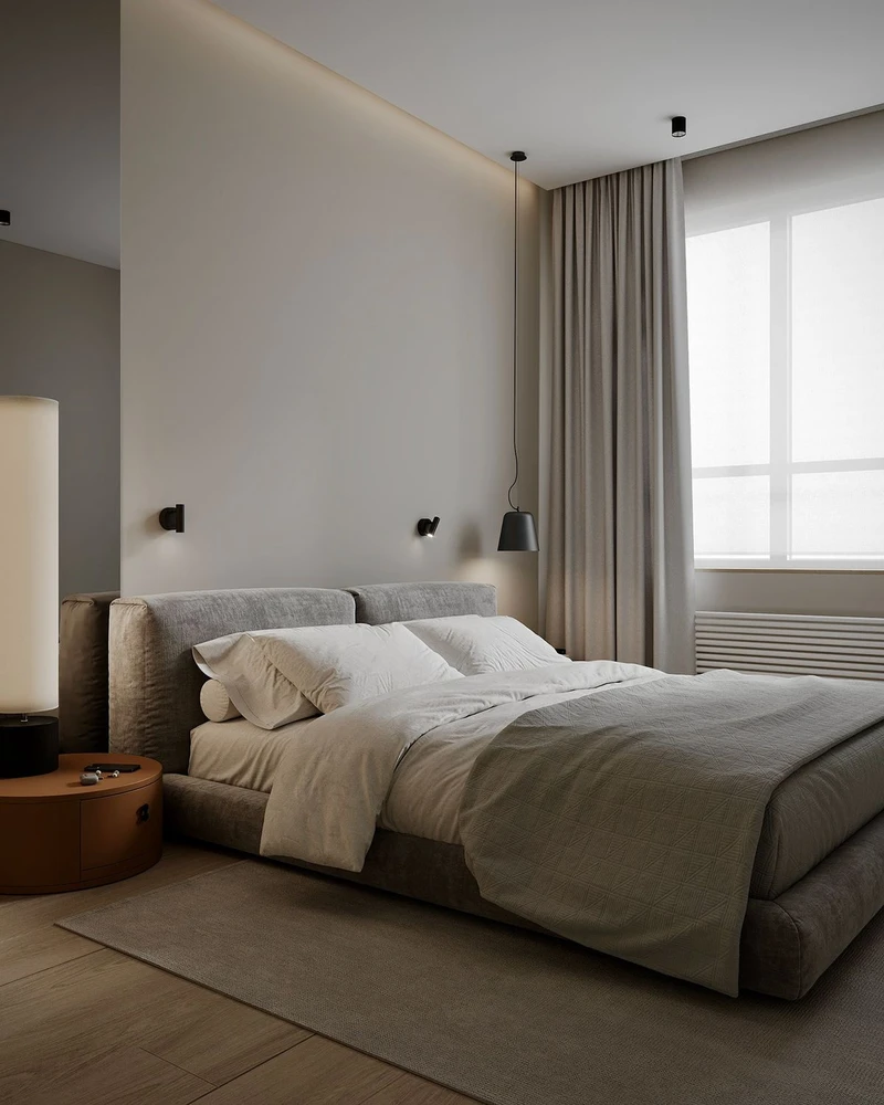 дизайн спальни в светлых тонах