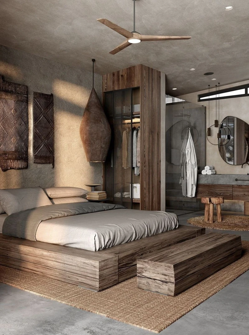 комната с деревянной мебелью