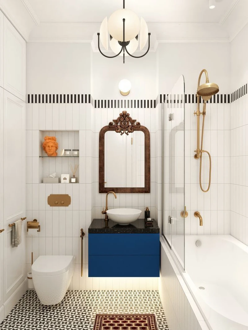 Ванная комната в стиле эклектика