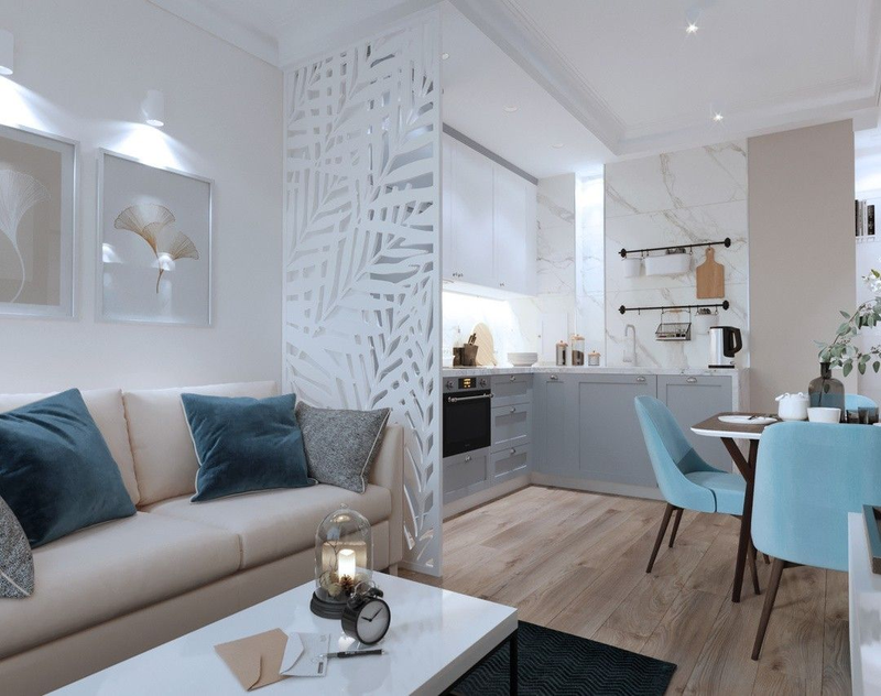 Планировка кухни-гостиной