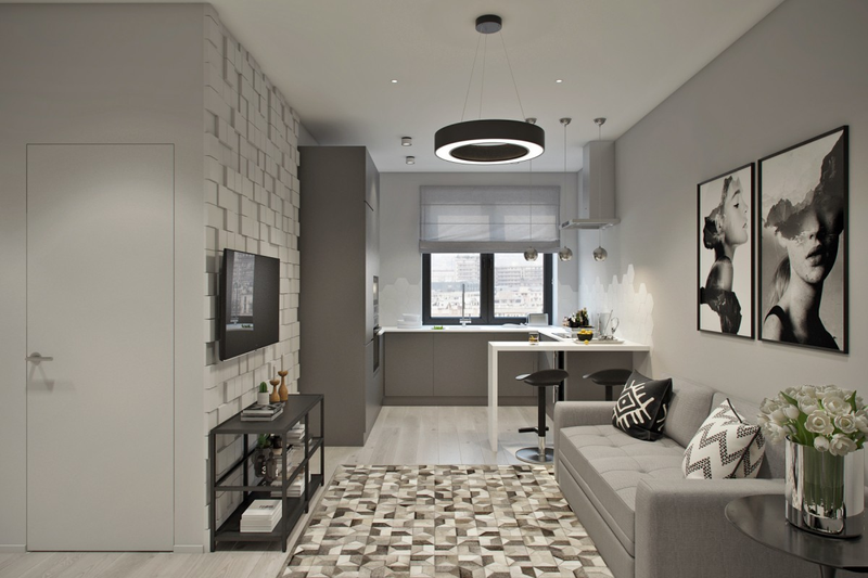 Планировка в прямоугольной квартире